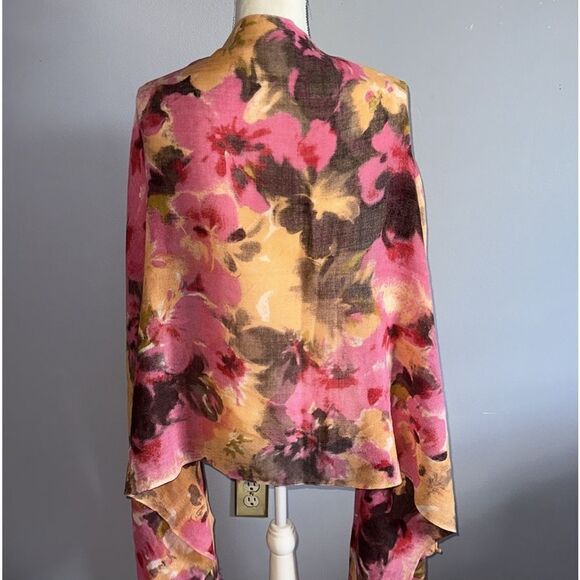 Anthropologie Vismaya Floral Wool Scarf Wrap! - Picture 11 of 11